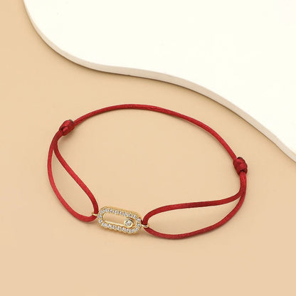 Adjustable Stone Woven Rope Bracelet For Men And Women