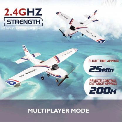 Advanced Remote Control Airplane With Gyro Stabilization And LED Display