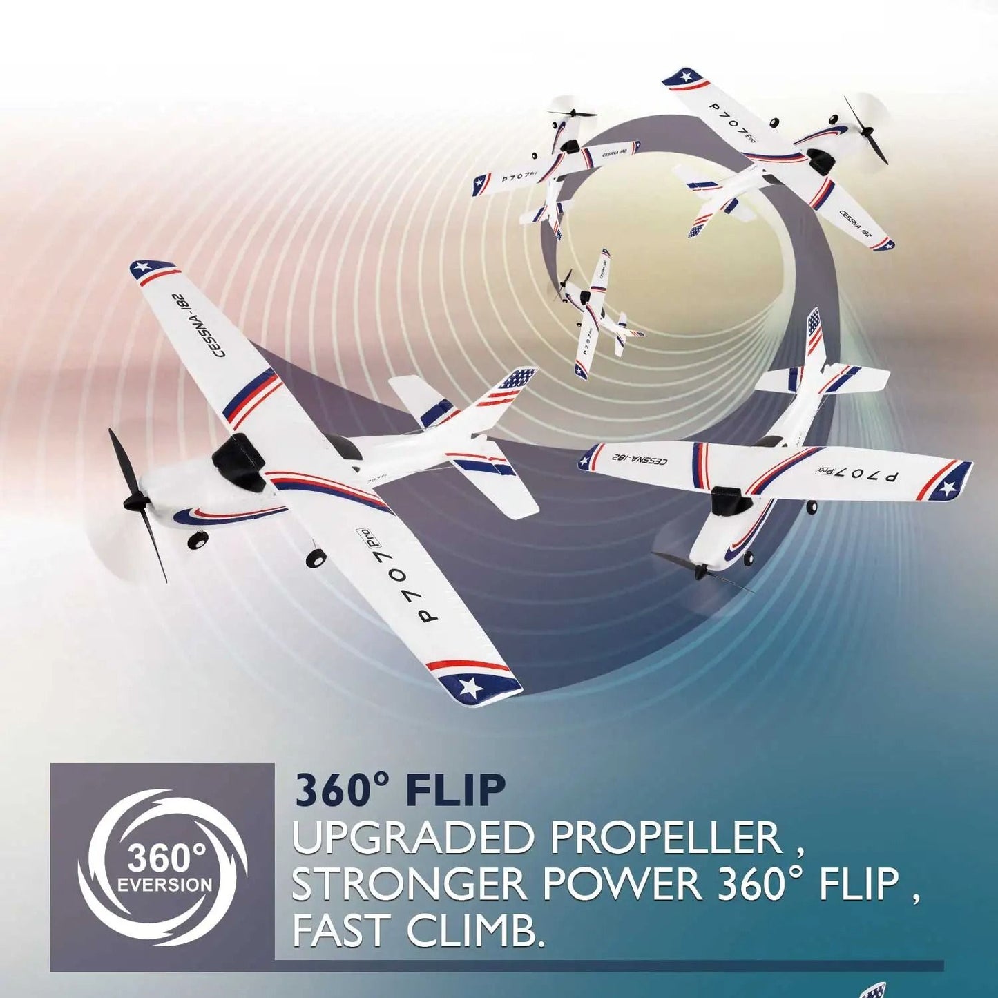 Advanced Remote Control Airplane With Gyro Stabilization And LED Display