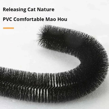 Cat Self Grooming Arch With Massage Brush And Scratching Pad