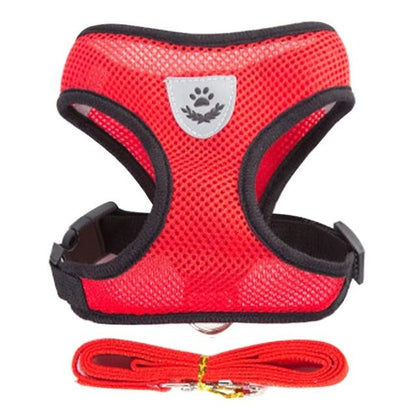 Adjustable Dog Harness and Leash Set for Small Dogs and Cats Breathable Vest Harness