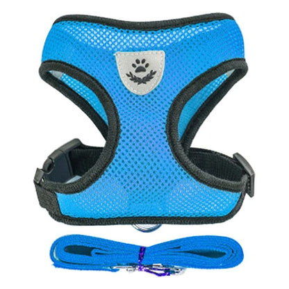 Adjustable Dog Harness and Leash Set for Small Dogs and Cats Breathable Vest Harness