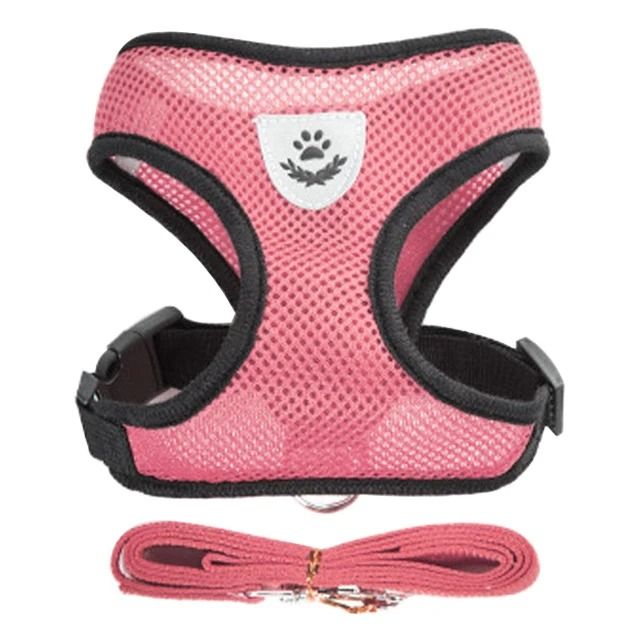 Adjustable Dog Harness and Leash Set for Small Dogs and Cats Breathable Vest Harness
