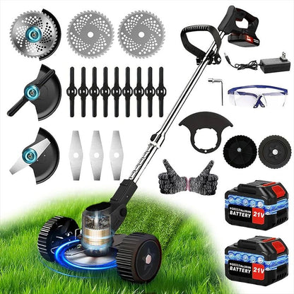 Cordless Lawn Mower and Weed Trimmer for Garden and Courtyard Maintenance