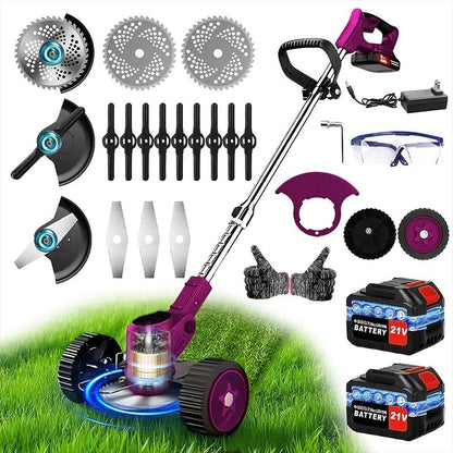 Cordless Lawn Mower and Weed Trimmer for Garden and Courtyard Maintenance
