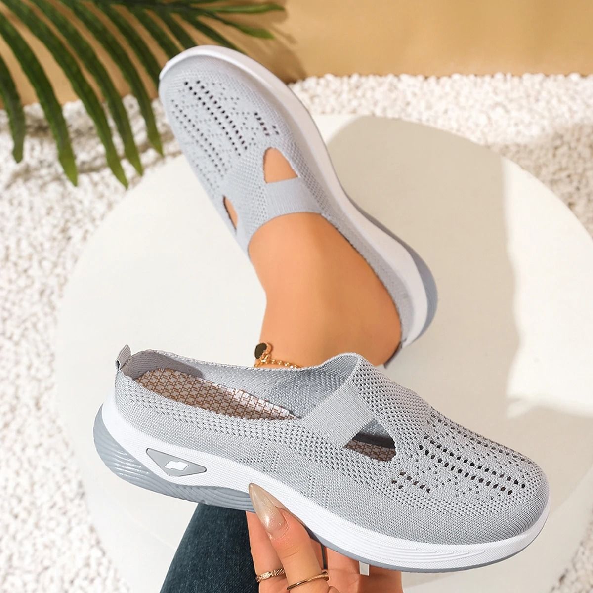 Women Vent Half Slipper Summer House Shoes