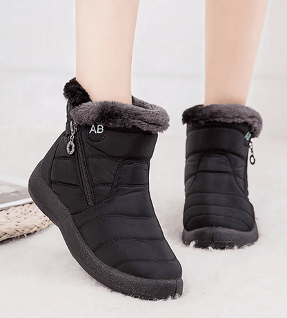 CozyStep Waterproof Fur Lined Winter Ankle Boots for Women