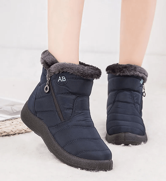 CozyStep Waterproof Fur Lined Winter Ankle Boots for Women