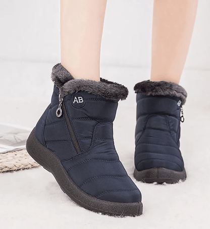 CozyStep Waterproof Fur Lined Winter Ankle Boots for Women