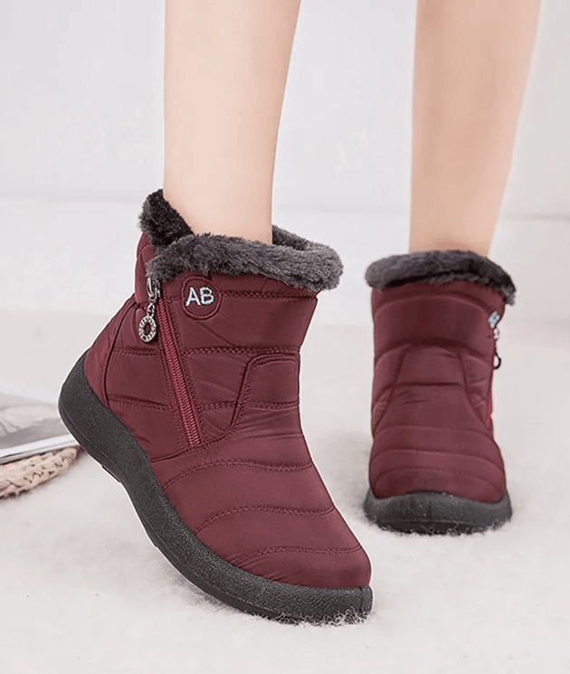 CozyStep Waterproof Fur Lined Winter Ankle Boots for Women