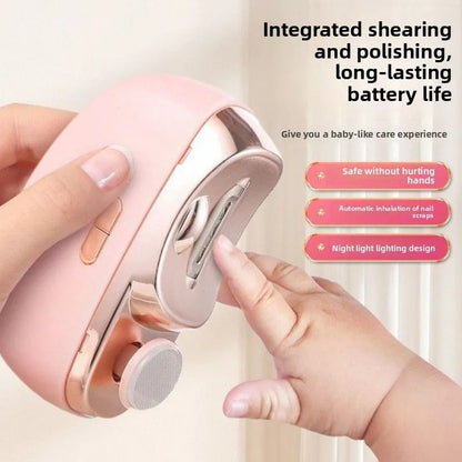Rechargeable Electric Nail Clipper with LED Light Automatic Fingernail Trimmer for Smooth and Safe Manicures