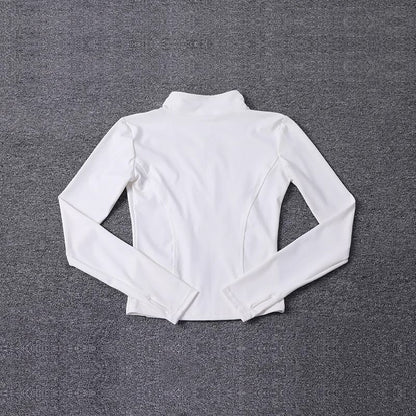 Women Sport Jacket Long Sleeve Workout Coat Gym Training Yoga Top