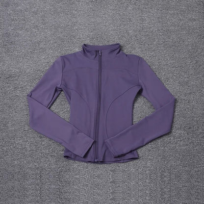Women Sport Jacket Long Sleeve Workout Coat Gym Training Yoga Top
