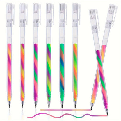 Glitter Gel Highlighter Pens Set 6 Vibrant Colors 1.2 mm