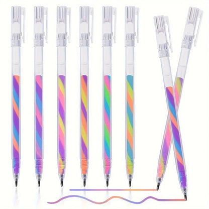 Glitter Gel Highlighter Pens Set 6 Vibrant Colors 1.2 mm