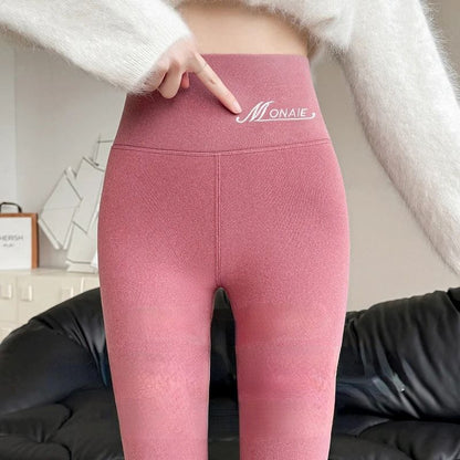 Winter Cashmere Leggings for Women High Waist Slim Fit Warm Pants