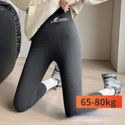 Winter Cashmere Leggings for Women High Waist Slim Fit Warm Pants