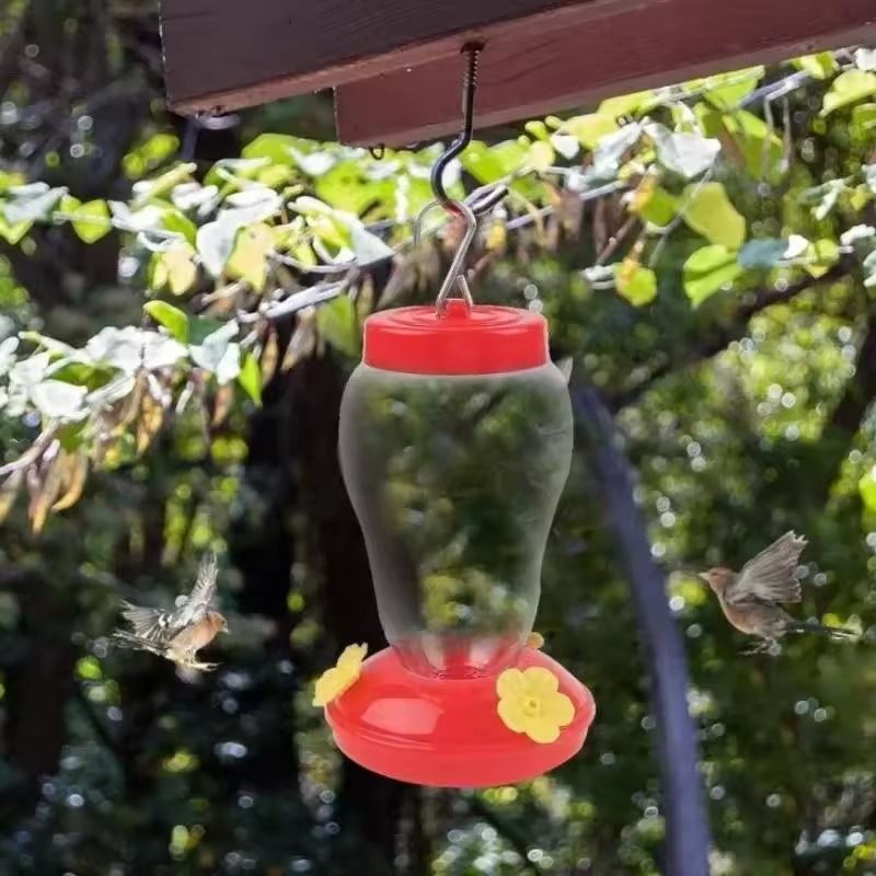 480ML Plastic Bird Water Feeder Bottle Clear Hanging Hummingbird Feeder for Garden