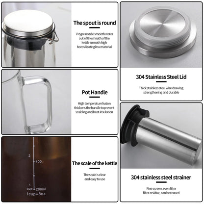 Airtight Cold Brew And Tea Infuser Glass Carafe
