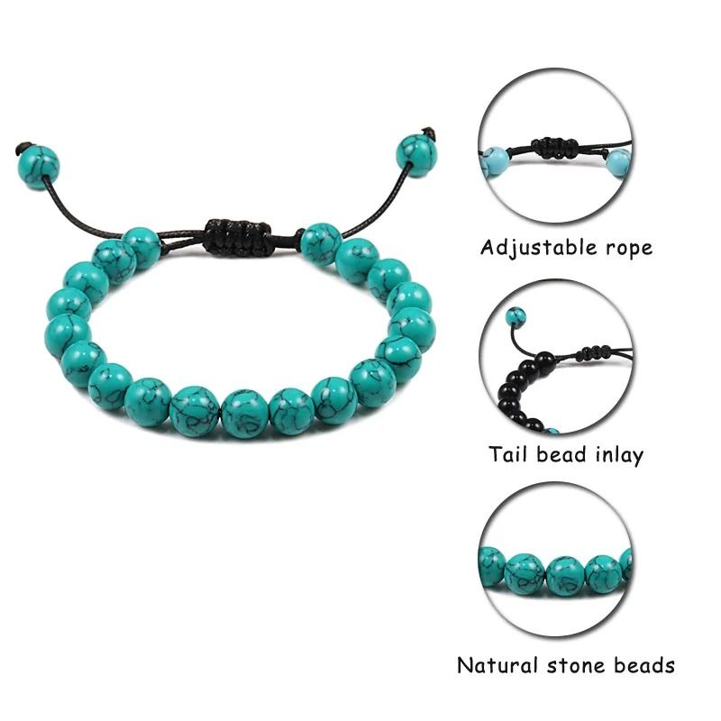 Adjustable Tiger Eye Stone Bracelet For Men And Women