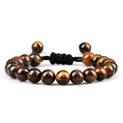 Adjustable Tiger Eye Stone Bracelet For Men And Women