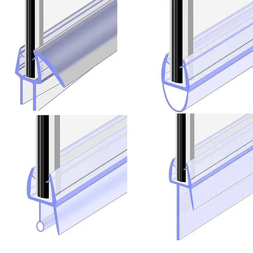 Shower Screen Door Seal Strip Water Baffle For Glass Doors