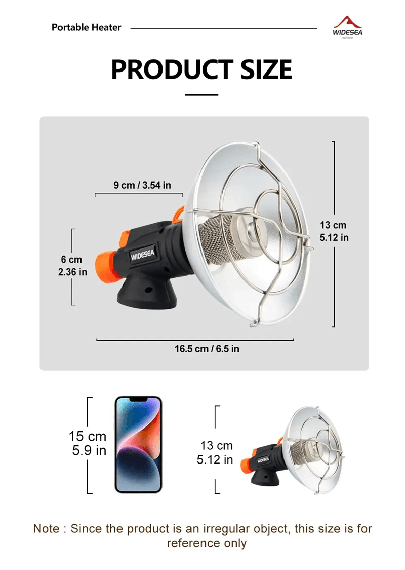 Widesea Portable Stainless Steel Camping Heater