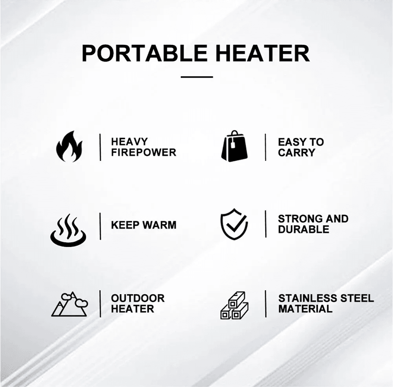 Widesea Portable Stainless Steel Camping Heater