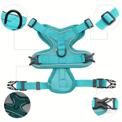 Adjustable Reflective No Pull Dog Harness And Leash Set