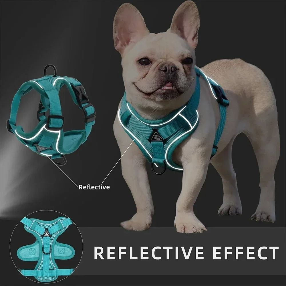 Adjustable Reflective No Pull Dog Harness And Leash Set