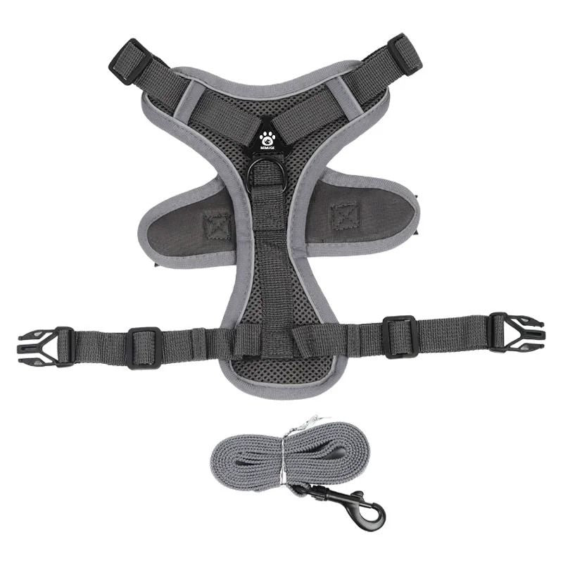 Adjustable Reflective No Pull Dog Harness And Leash Set