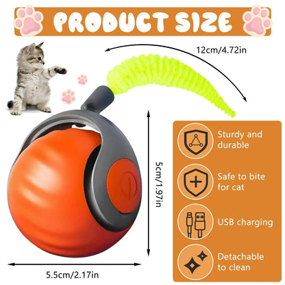 Interactive Smart Cat Toy Ball With Moving Tail