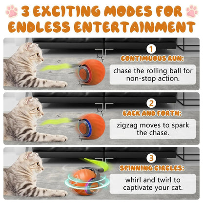 Interactive Smart Cat Toy Ball With Moving Tail