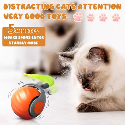 Interactive Smart Cat Toy Ball With Moving Tail
