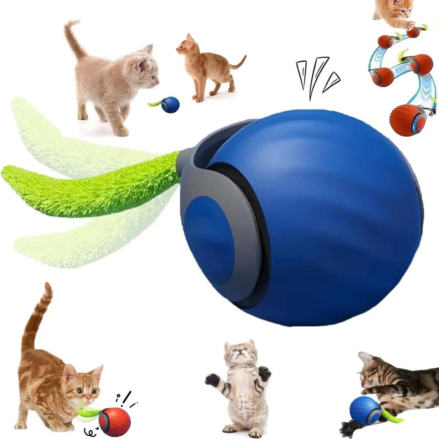Interactive Smart Cat Toy Ball With Moving Tail