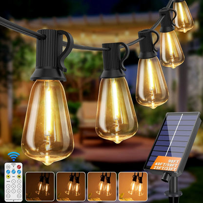 Solar Globe LED String Lights With Remote Control And USB Recharge