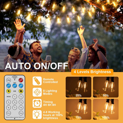 Solar Globe LED String Lights With Remote Control And USB Recharge