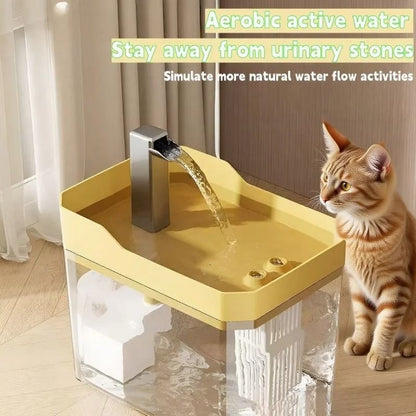 Automatic Cat Water Fountain With Circulating Filter And USB Quiet Pump