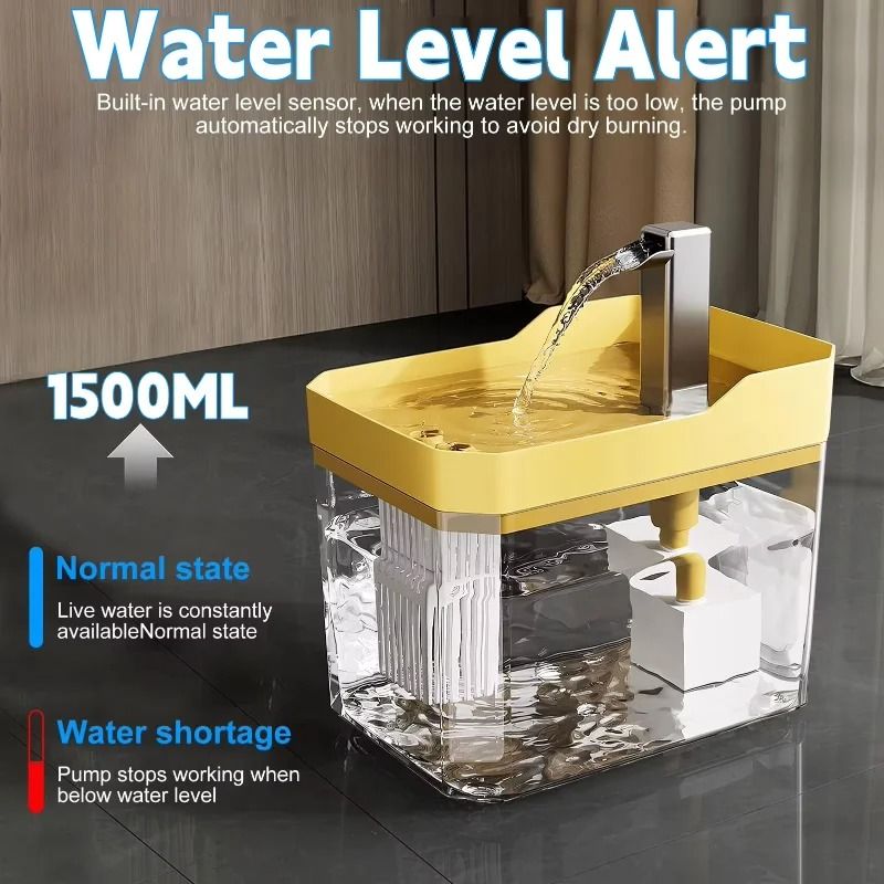 Automatic Cat Water Fountain With Circulating Filter And USB Quiet Pump