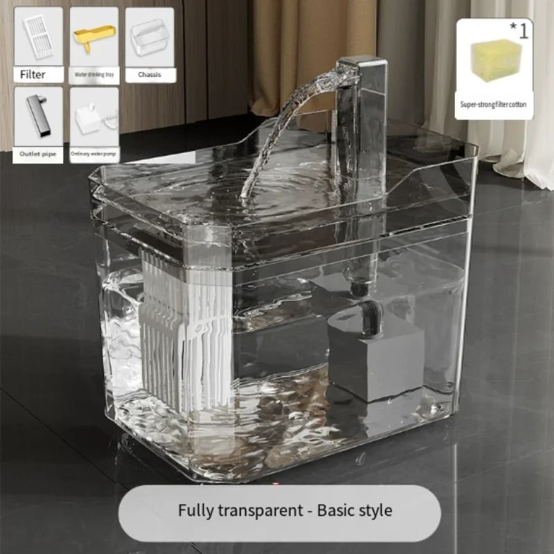 Automatic Cat Water Fountain With Circulating Filter And USB Quiet Pump