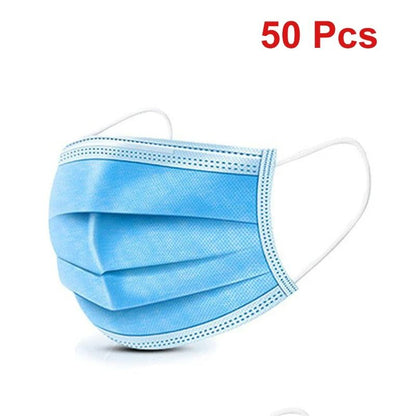 3 Layer Disposable Black Face Mask with Earloops