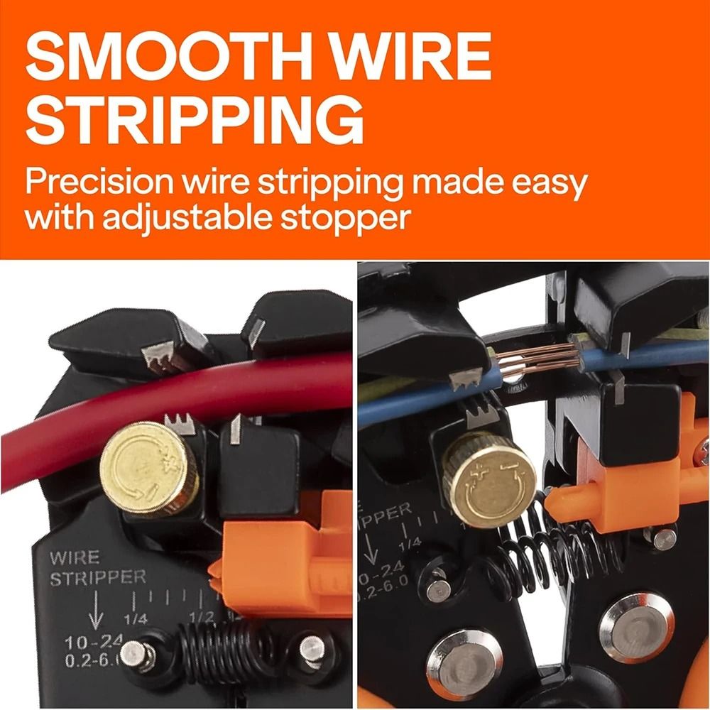 Automatic 5 in 1 Wire Stripper Cutter Crimping Multitool