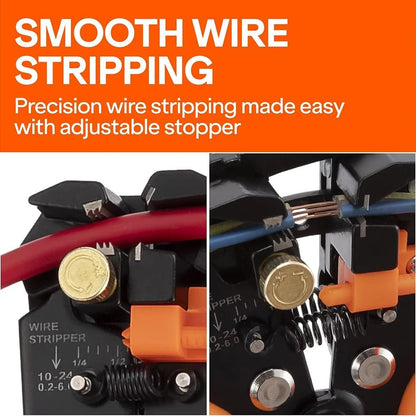 Automatic 5 in 1 Wire Stripper Cutter Crimping Multitool