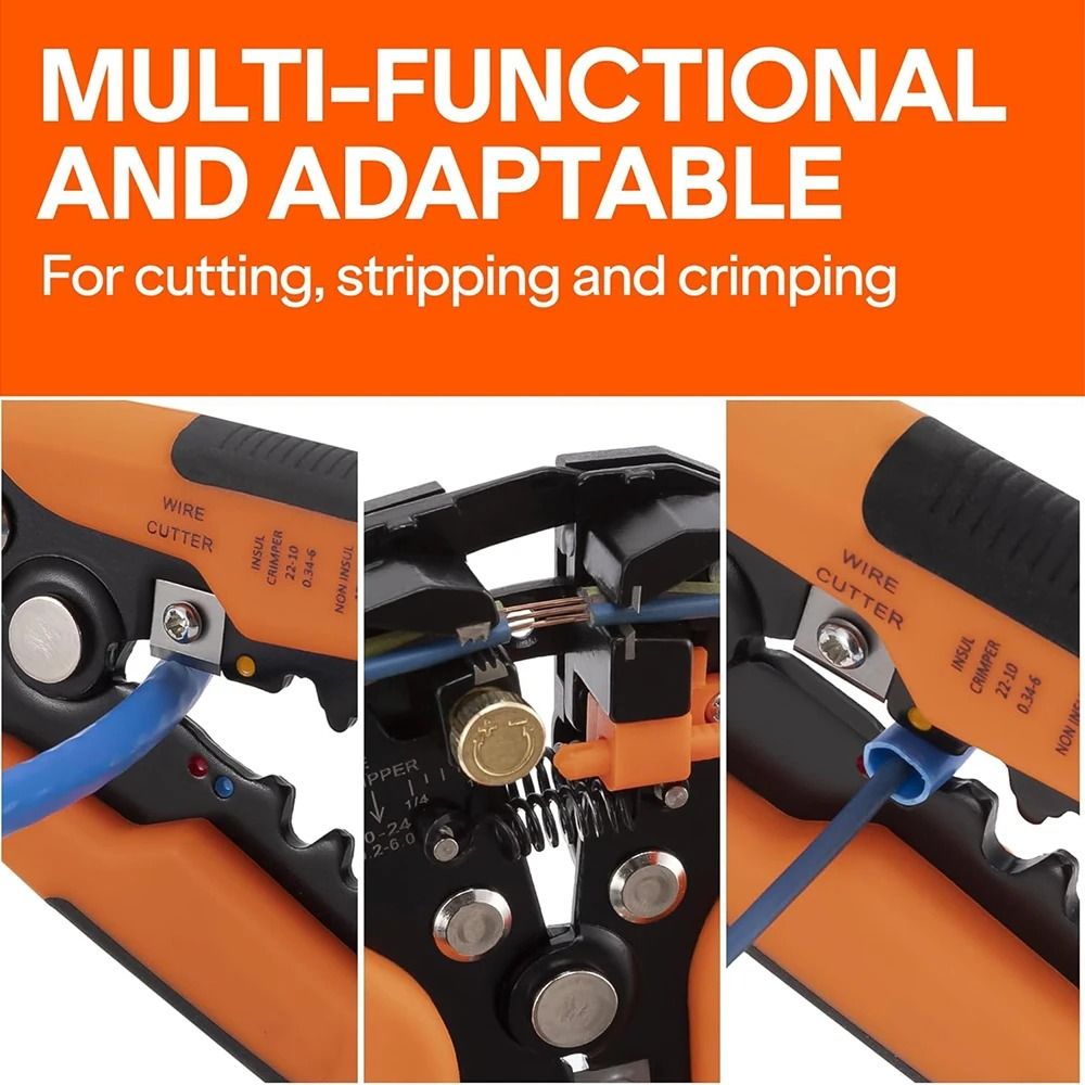 Automatic 5 in 1 Wire Stripper Cutter Crimping Multitool