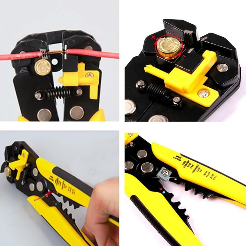 Automatic 5 in 1 Wire Stripper Cutter Crimping Multitool