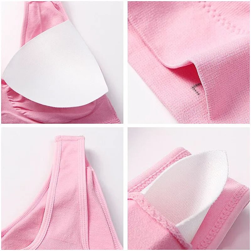 Women Sport Yoga Bra Running Vest Padded Gym Crop Top Fitness Brassiere
