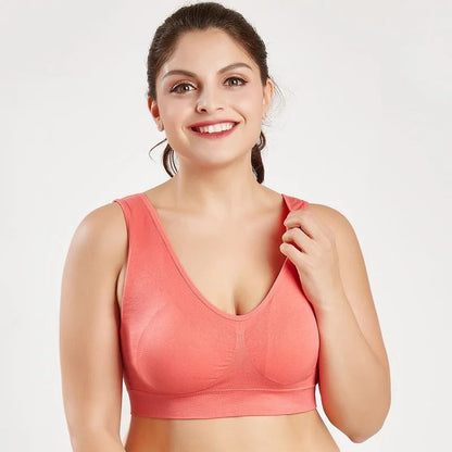 Women Sport Yoga Bra Running Vest Padded Gym Crop Top Fitness Brassiere