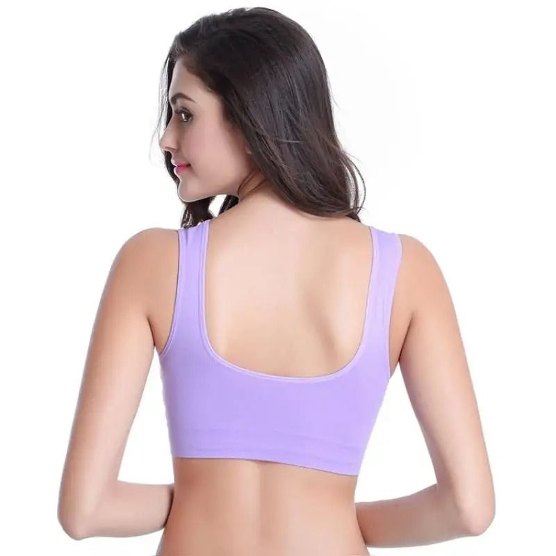 Women Sport Yoga Bra Running Vest Padded Gym Crop Top Fitness Brassiere
