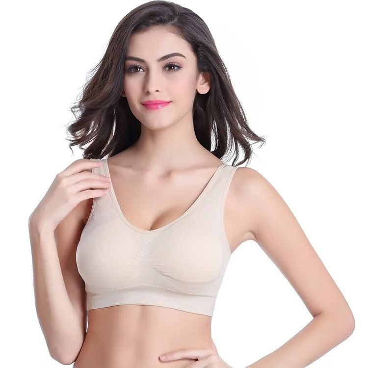 Women Sport Yoga Bra Running Vest Padded Gym Crop Top Fitness Brassiere