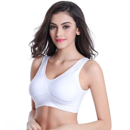 Women Sport Yoga Bra Running Vest Padded Gym Crop Top Fitness Brassiere